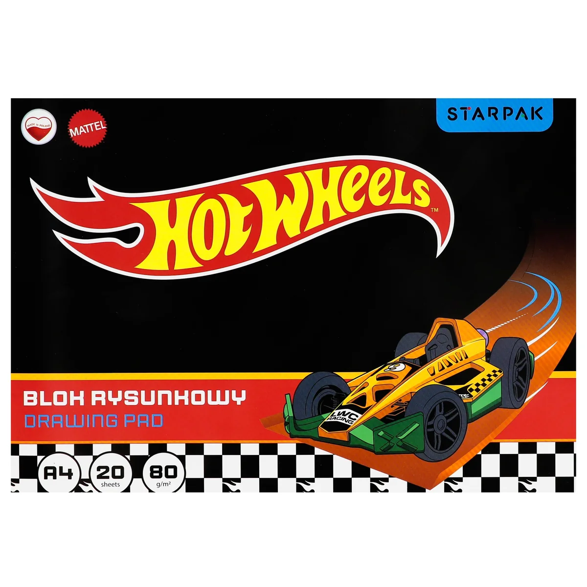 Blok Rysunkowy A4/20K Biały Hot Wheels A 20 Starpak