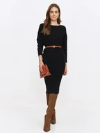 Spódnice - Spódnica damska czarna ołówkowa - SSD1948CA spódnica - TOP SECRET - Odzieżowy sklep internetowy TOP SECRET - miniaturka - grafika 1