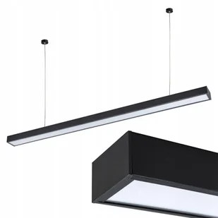 Lampa Led wisząca liniowa biurowa 120cm 40W CCD czarna - Lampy sufitowe - miniaturka - grafika 1