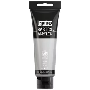 Liquitex Basics Farba Akrylowa 118 Ml, Kolor Silver - Farby i media malarskie - miniaturka - grafika 1