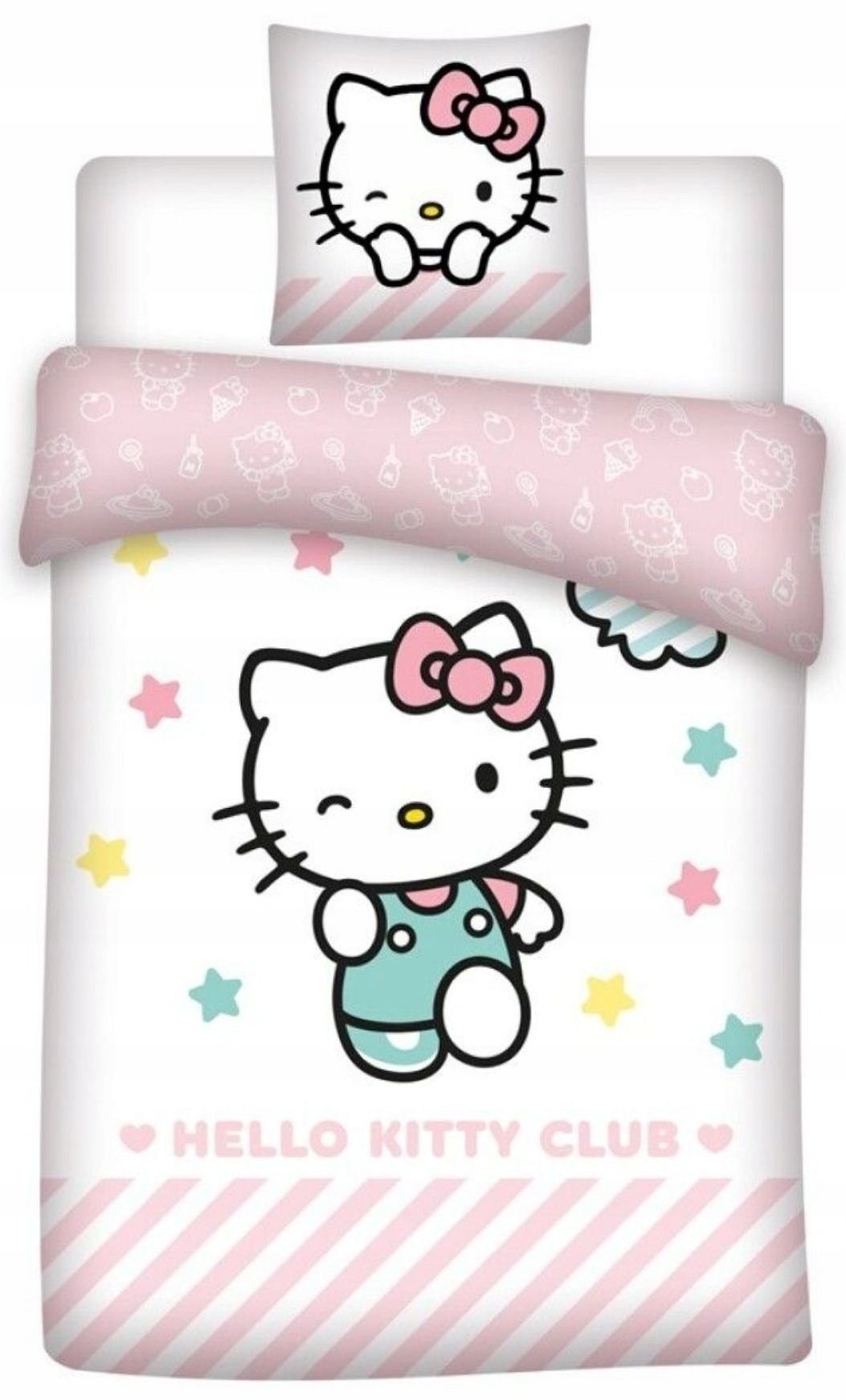 Bawełniana Pościel Hello Kitty 140x200 Pościel Hello Kitty Club Oryginał