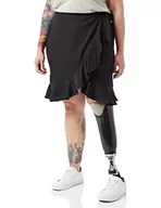 Spodenki damskie - VERO MODA Szorty z henny Wrap, czarny, L - miniaturka - grafika 1