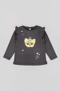 Bluzki dla niemowląt - zippy longsleeve bawełniany niemowlęcy kolor szary - Zippy - grafika 1