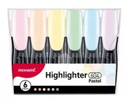 Przybory szkolne - Astra Zakreślacz 604 komplet 6szt Pastel MONAMI - miniaturka - grafika 1