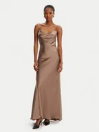 Sukienki - BARDOT Sukienka wieczorowa Monroe Cowl Neck Maxi 59709DB3 Brązowy Regular Fit - miniaturka - grafika 1