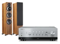 Zestawy stereo - Yamaha R-N800A (srebrny) + Tesi 661 (orzech) - miniaturka - grafika 1