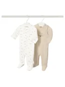 Śpiochy dla niemowląt - Mayoral Komplet 2 par śpiochów 2714 Beżowy - miniaturka - grafika 1