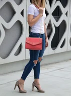 Torebki damskie - Torba listonoszka Felice FB37 koralowa - miniaturka - grafika 1