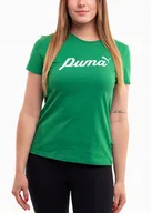 Bluzki damskie - PUMA koszulka damska t-shirt bluzka sportowa bawełniana ESS+Script roz. S - miniaturka - grafika 1