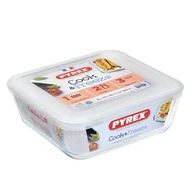 Naczynia żaroodporne - Pojemnik żaroodporny CookFreeze kwadratowy z plastikową pokrywką 2 l transparentny PYREX - miniaturka - grafika 1
