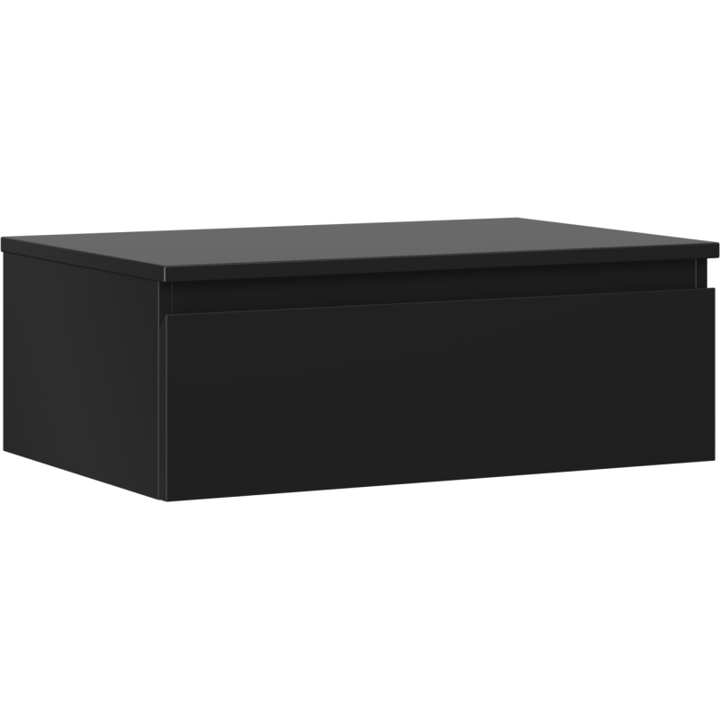 Mexen Orio szafka łazienkowa podumywalkowa 70 cm z blatem, 1 szuflada, czarna mat - 91A10-07023-1-BFC71