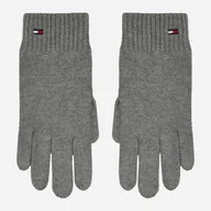 Rękawiczki - Rękawiczki z pięcioma palcami damskie Tommy Hilfiger AW0AW16435-0IM Szare (8720637868898) - miniaturka - grafika 1