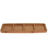 Tace i patery - Excellent Houseware Bambusowa patera do serwowania 33 cm - miniaturka - grafika 1