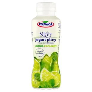 Piątnica Skyr jogurt pitny typu islandzkiego limonka & nuta mięty 330 ml - Kefiry, jogurty, maślanki - miniaturka - grafika 1