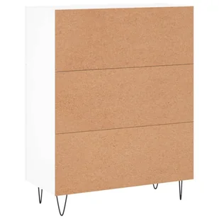Szafka, biała, 69,5x34x90 cm, materiał drewnopochodny Lumarko! - Szafki do salonu - miniaturka - grafika 8