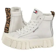 Botki damskie - Botki Tjw Vulc Flatform Leopard Ecru EN0EN02858 YBL (TH1402-a) Tommy Hilfiger - miniaturka - grafika 1