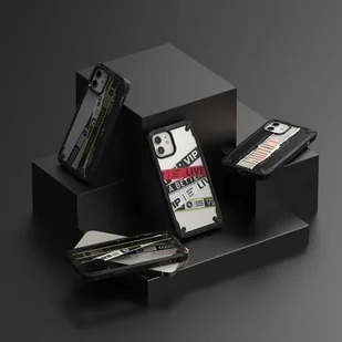 RINGKE Fusion X Design etui pancerny pokrowiec z ramką iPhone 12 mini czarny (Ticket band) (XDAP0018) XDAP0018 - Etui i futerały do telefonów - miniaturka - grafika 5