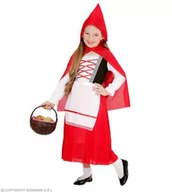 Stroje karnawałowe - WIDMANN Andreas  kostium dziecięcy płaszczyków, sukienka halka, fartuch i peleryna z kapturem, 116, czerwony - miniaturka - grafika 1