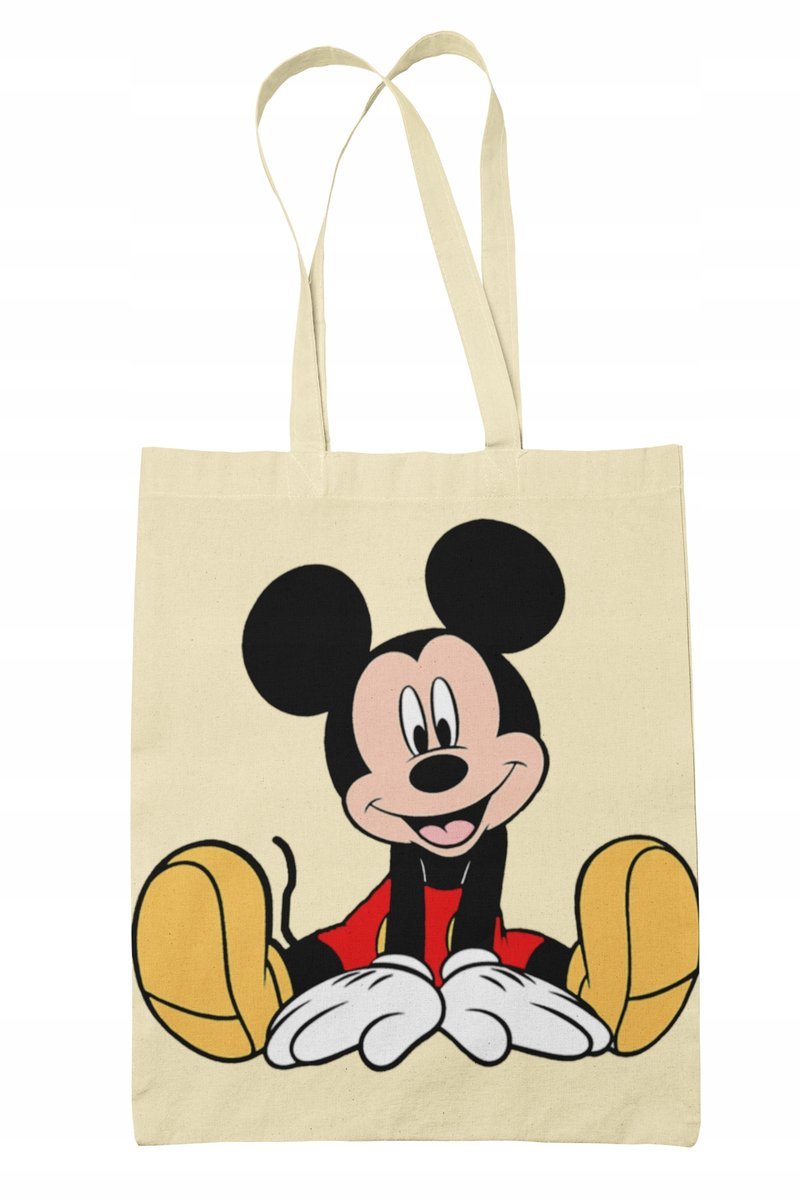 Torba Shopper-materiał-na ramie-myszka miki-prezen