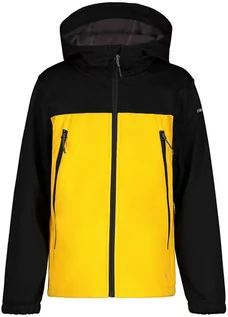 Kurtki i płaszcze dla dziewczynek - Icepeak Kurtka softshellowa "Kline" w kolorze czarno-żółtym - grafika 1