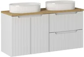 Meble łazienkowe - Zestaw meblowy 120cm z umywalkami nablatowymi - miniaturka - grafika 1
