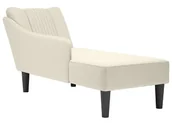 Szezlongi - Kremowy aksamitny szezlong - Filus - miniaturka - grafika 1