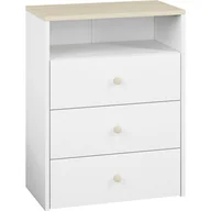 Komody - Komoda 11 Elmo ML Meble Biały, Buk Fjord - miniaturka - grafika 1
