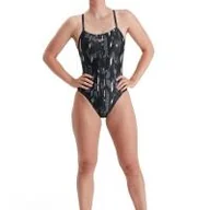 Stroje kąpielowe - Strój pływacki jednoczęściowy damski Speedo Allover Rippleback - miniaturka - grafika 1