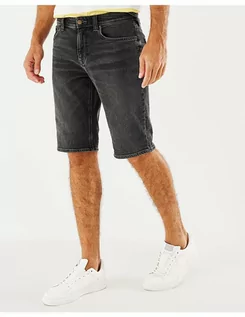 Spodnie męskie - Mexx Bermudy dżinsowe w kolorze czarnym - grafika 1