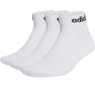Skarpetki męskie - Skarpety adidas Linear Ankle Socks Cushioned Socks 3p białe HT3457 40-42 - miniaturka - grafika 1