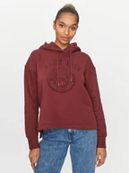 Bluzy damskie - Gant Bluza Rel Tonal Graphic Hoodie 4200722 Bordowy Relaxed Fit - miniaturka - grafika 1