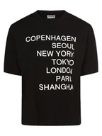 Koszulki i topy damskie - Noisy May - T-shirt damski NMMillie College, czarny - miniaturka - grafika 1