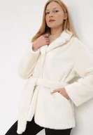 Płaszcze damskie - Kremowa Kurtka Borphine - miniaturka - grafika 1