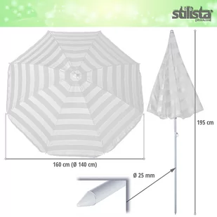 ZIELONY PARASOL PLAŻOWY 160CM ŁAMANY TARAS BALKON - Parasole ogrodowe - miniaturka - grafika 3