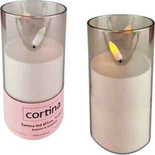 ŚWIECA LED DEKORACYJNA WKŁAD OZDOBA EFEKT PŁOMIENIA ŚWIECZKA BATERIE 15CM - Świece - miniaturka - grafika 1