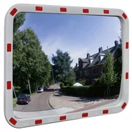 Wyposażenie miejsc publicznych - vidaXL vidaXL Convex lustro drogowe prostokątne 60 x 80 cm z odblaskową ramą - miniaturka - grafika 1