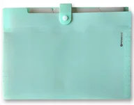 Teczki i skoroszyty - Penmate Teczka z 5-ma przegródkami A4 PP-105 pastelowa zielona - miniaturka - grafika 1