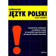 Pomoce naukowe - Greg VADEMECUM JĘZYK POLSKI LICEUM TECHNIKUM Wojciech Rzehak Książki z rabatem 70% zabawki z rabatem 50% - miniaturka - grafika 1