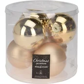 Bombki - Bombka szklana 8 cm 6 sztuk złoty - miniaturka - grafika 1