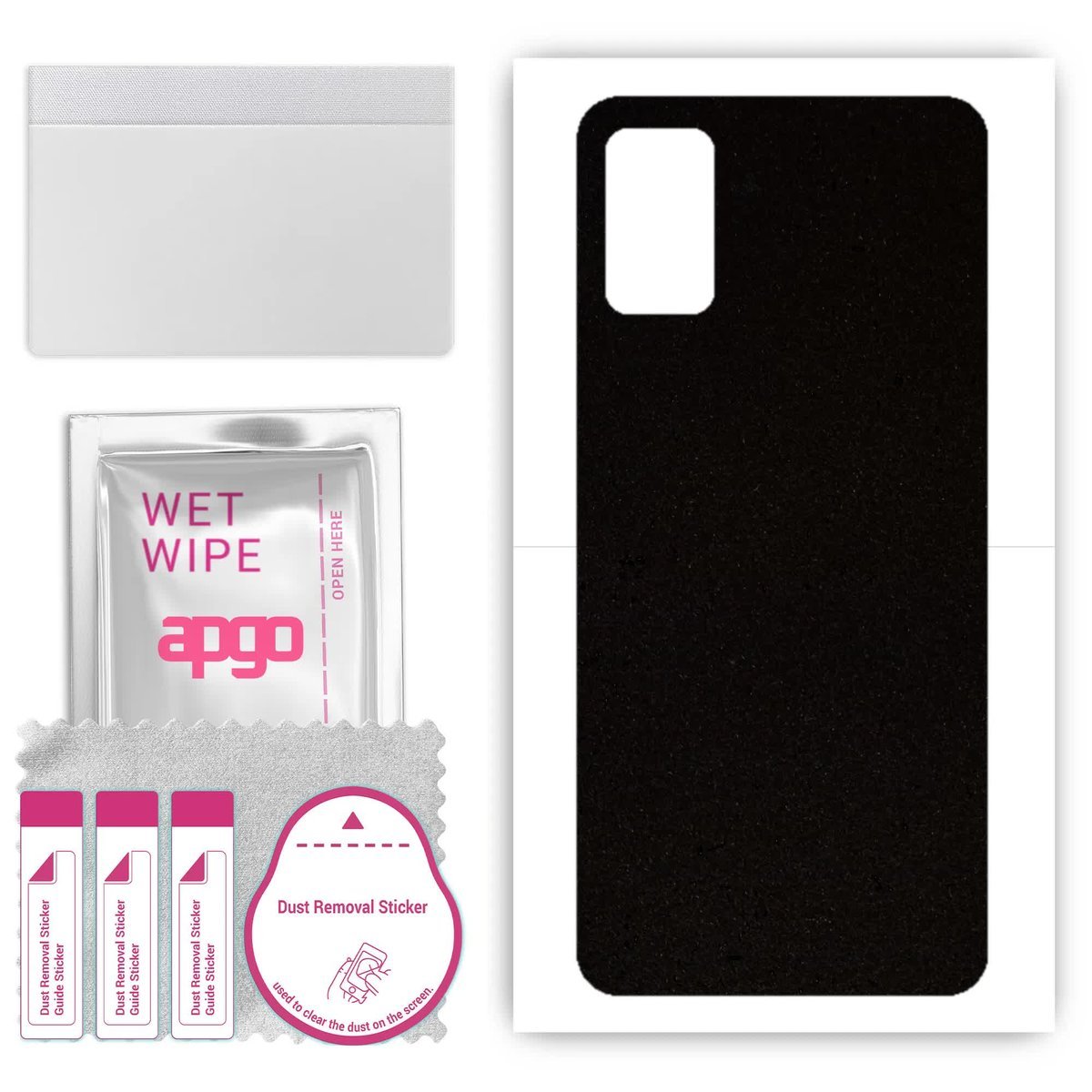 Folia naklejka skórka strukturalna na TYŁ Zamsz do Samsung Galaxy A41 - Zamsz Czarny - apgo SKINS