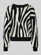 Swetry damskie - Sweter z dzianiny o kroju regular fit z mieszanki wiskozy model ‘SILJEANIMAL’ - miniaturka - grafika 1