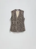 Marynarki i żakiety damskie - Reserved - Kamizelka z tkaniną ramia - wielobarwny - miniaturka - grafika 1