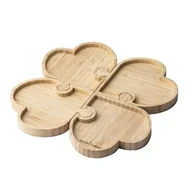 Tace i patery - Patera bambusowa do serwowania w kształcie serca 24 x 24 x 1,8 cm - miniaturka - grafika 1