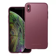 Etui i futerały do telefonów - Roar Futerał Matte Glass Case do iPhone XS Max bordowy - miniaturka - grafika 1