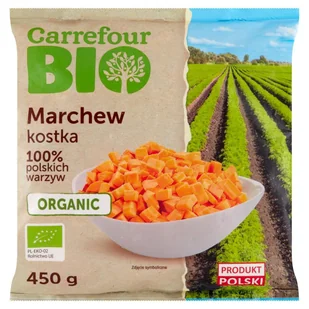 Carrefour Bio Marchew kostka 450 g - Mrożonki warzywne i owocowe - miniaturka - grafika 1