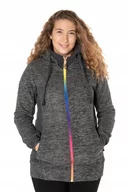 Bluzy damskie - Ciepła Długa Bluza Polarowa Polar Damski 409-1 r S - miniaturka - grafika 1
