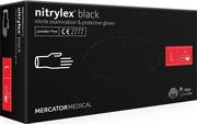 Mercator Medical rękawice diagnostyczne nitrylex black roz. L 100szt. RD30104004