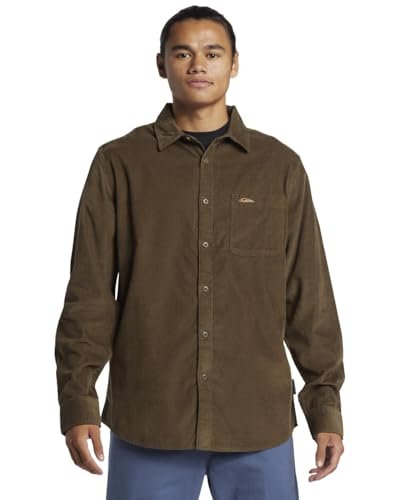 Quiksilver Męski top z długim rękawem Smoke Trail Lina Brown XS