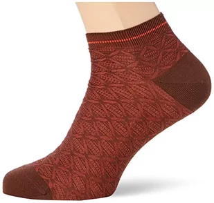 FALKE Origami Pack męskie skarpety bawełniane biały niebieski plus kolory fantazyjny wzór niski krój idealne lato 1 para, Brązowy (Maroon 5108), 45-46 EU - Skarpetki męskie - miniaturka - grafika 1