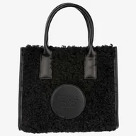 Torebki damskie - Torebka Damska Z Futerkiem Modna Czarna Big Star OO574059 Czarny - miniaturka - grafika 1